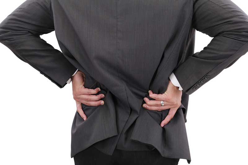business man with lower back pain